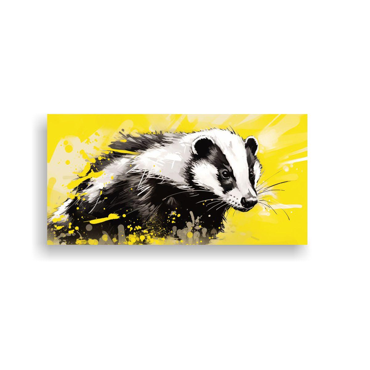 Cuadro Patrón Intenso Colores Vibrantes Skunk En  120x60cm-0