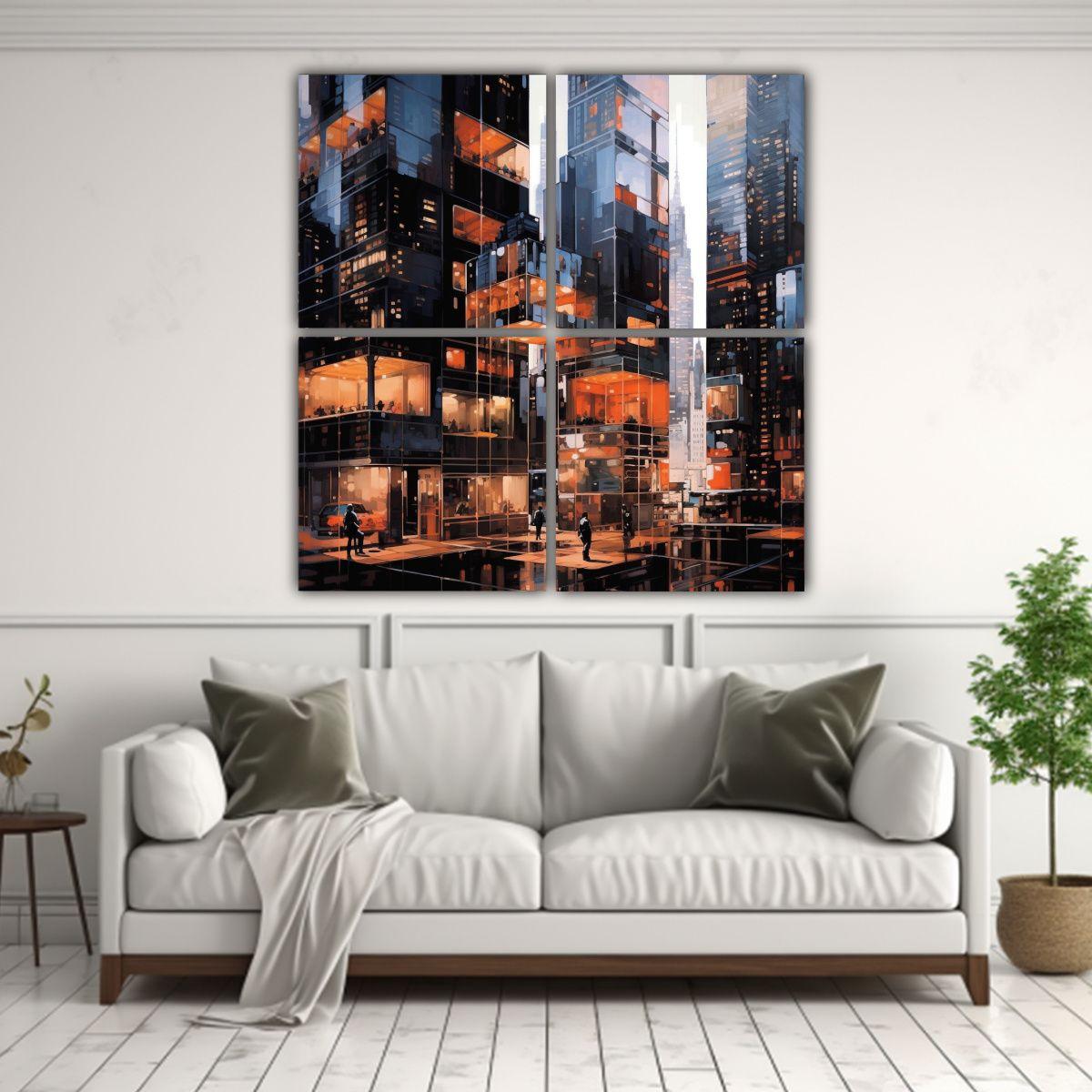 Pinturas Decorativas Futuristas De Colores 140x140 Cm-2