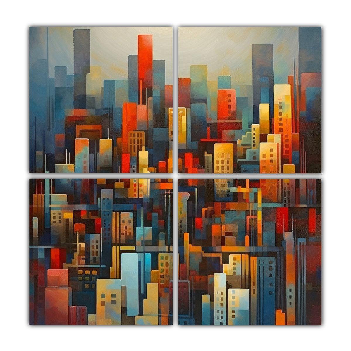 Pinturas Decorativas Estilo Galería Con Reflejo 80x80 Cm-0