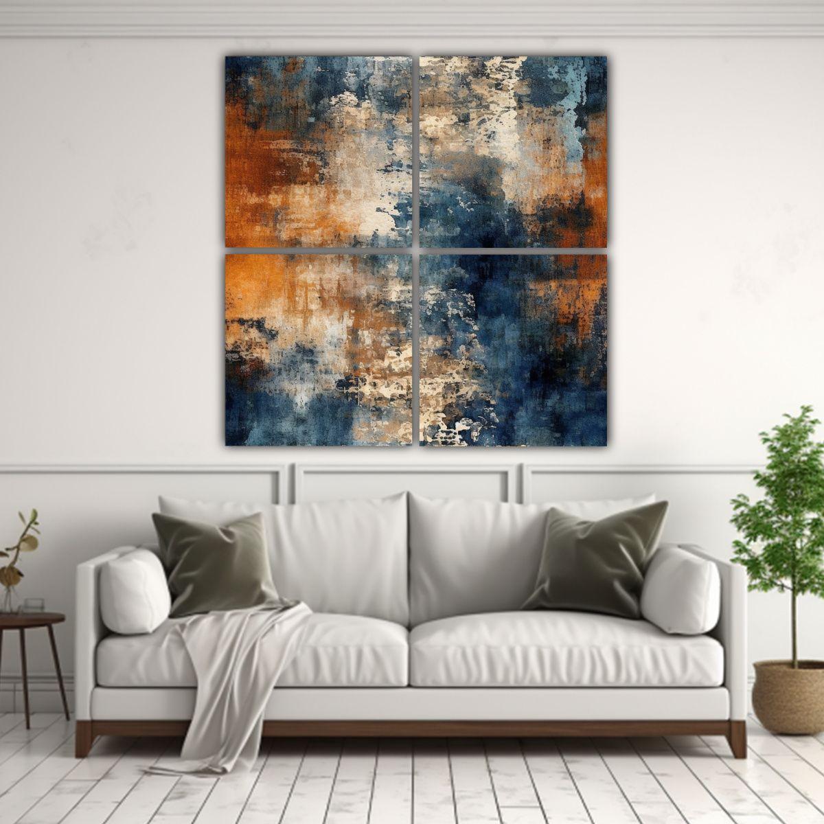 Pinturas De Pared Acuarela Intenso Medianoche 100x100 Cm-2