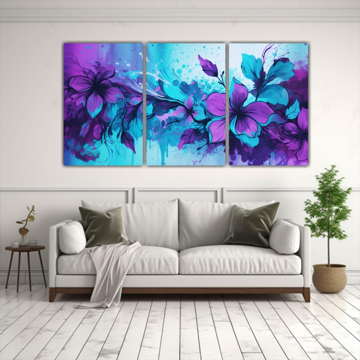 Pinturas Decorativas: Colores Vibrantes Púrpura 150x75 Cm-2