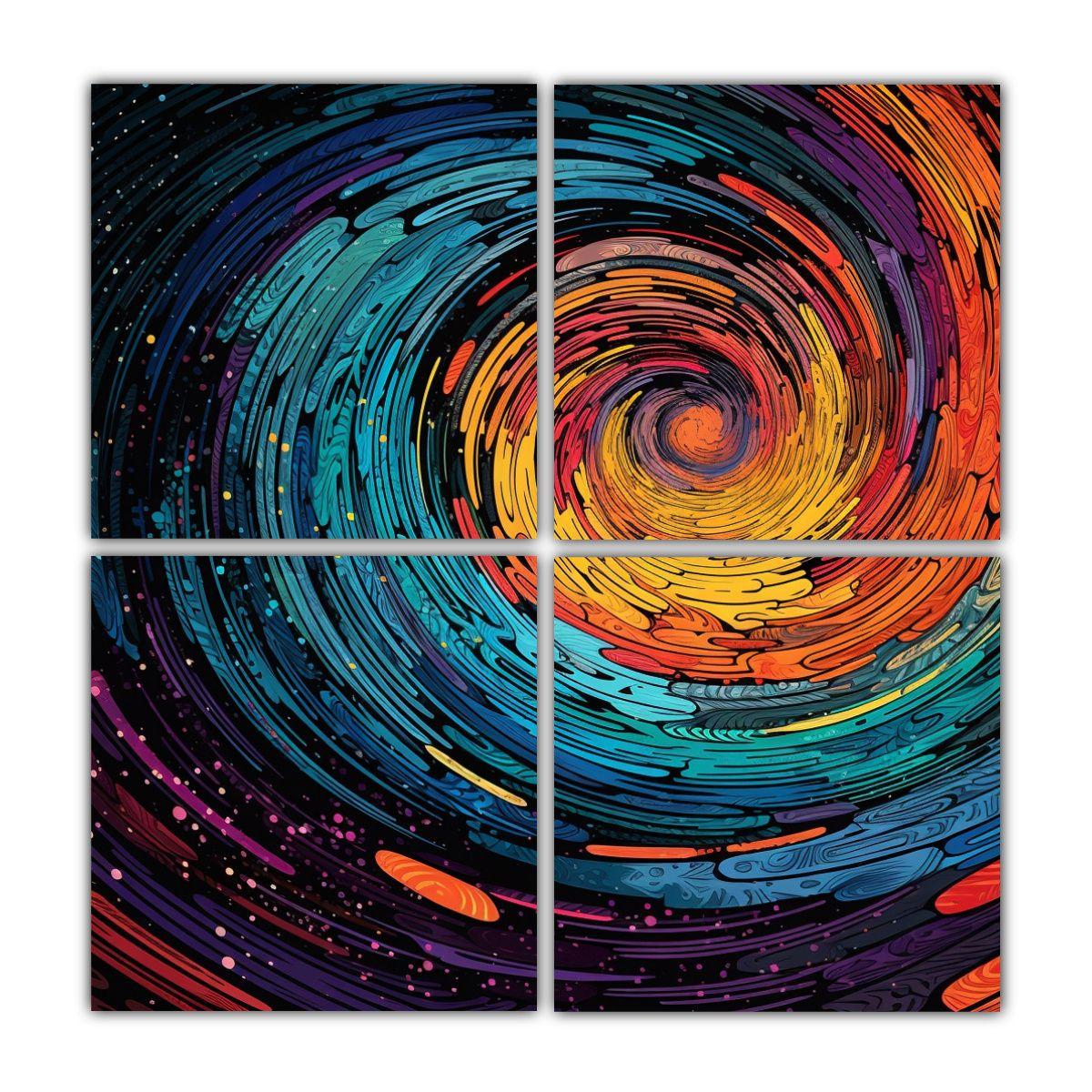 Cuatro Lienzos De Tela Decoración Clásico 40x40 Cm-0