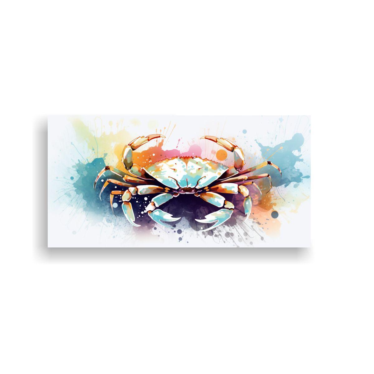 Cuadro Vanguardia Temática Cangrejo En Colores 80x40cm-0