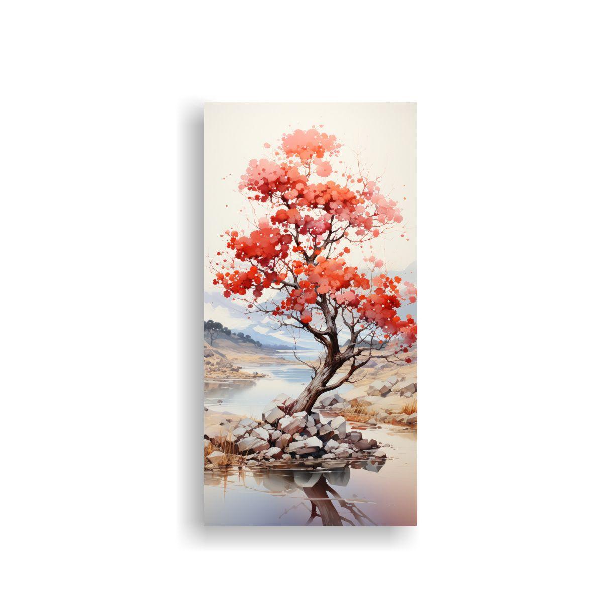 Cuadro Abstracto Unica Del Árbol Arbutus En Color 70x140cm-0