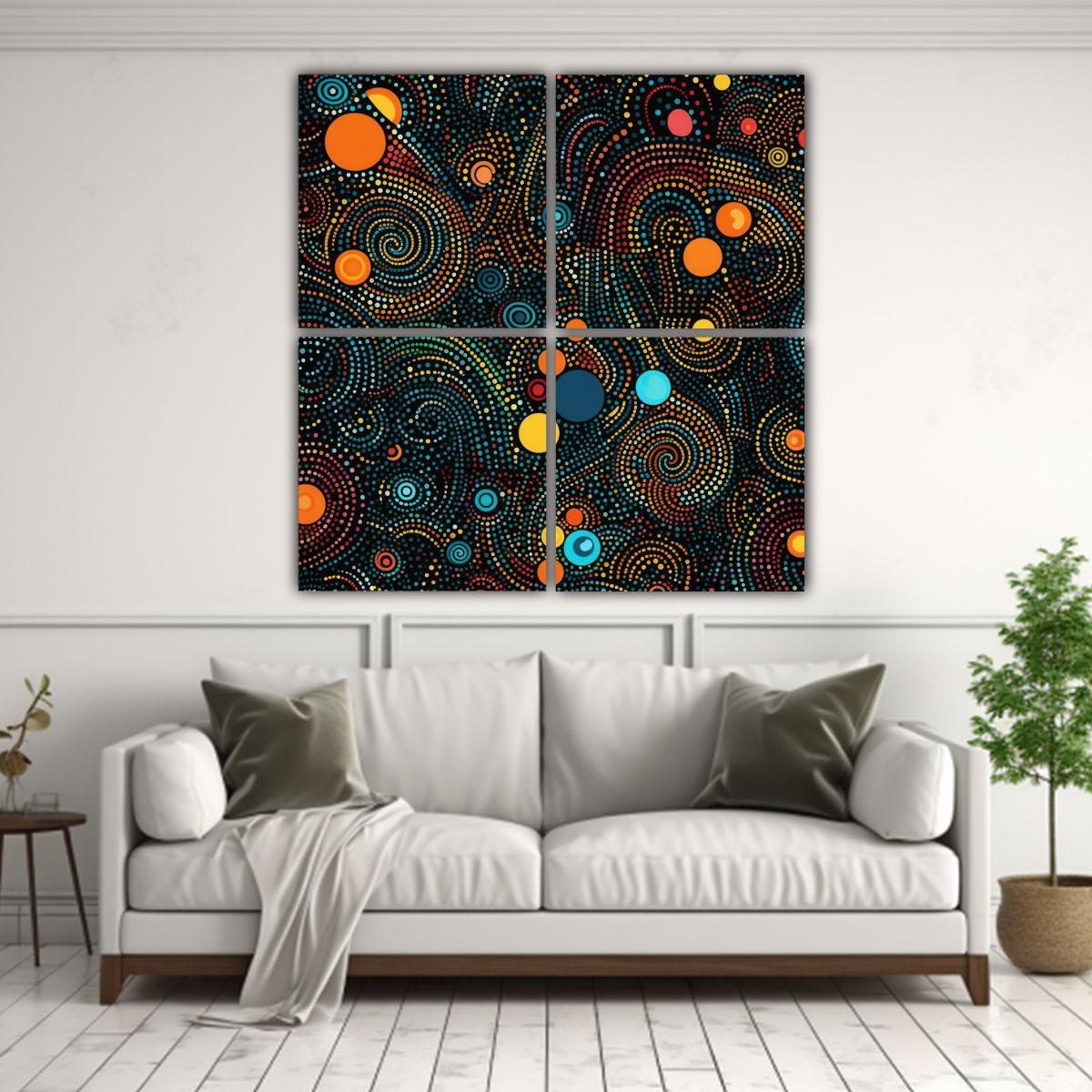 Pinturas Decorativas Minimalistas Con Pequeños 60x60 Cm-2
