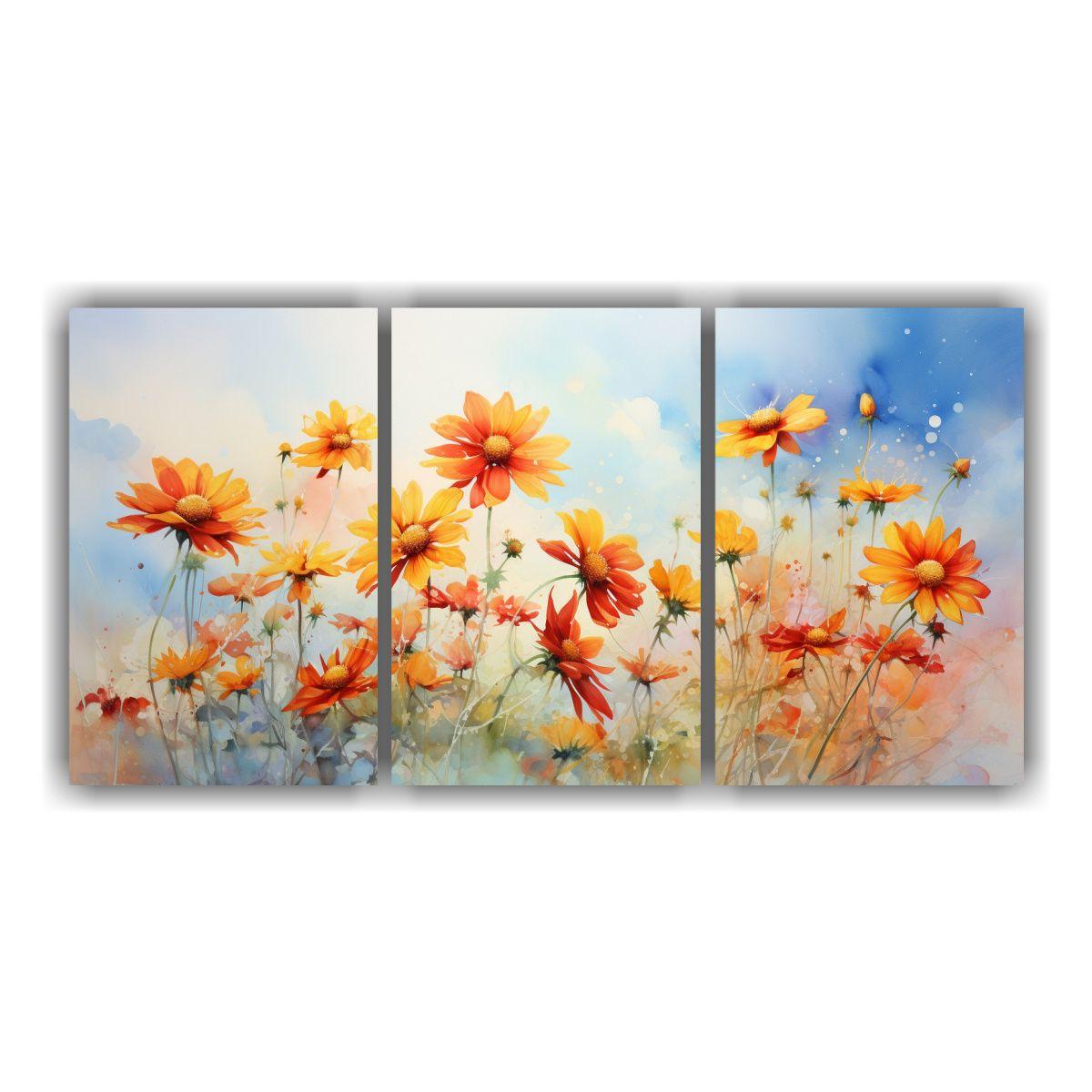 Cuadros Decorativos Abstractos Vintage En Colores 180x90 Cm-0