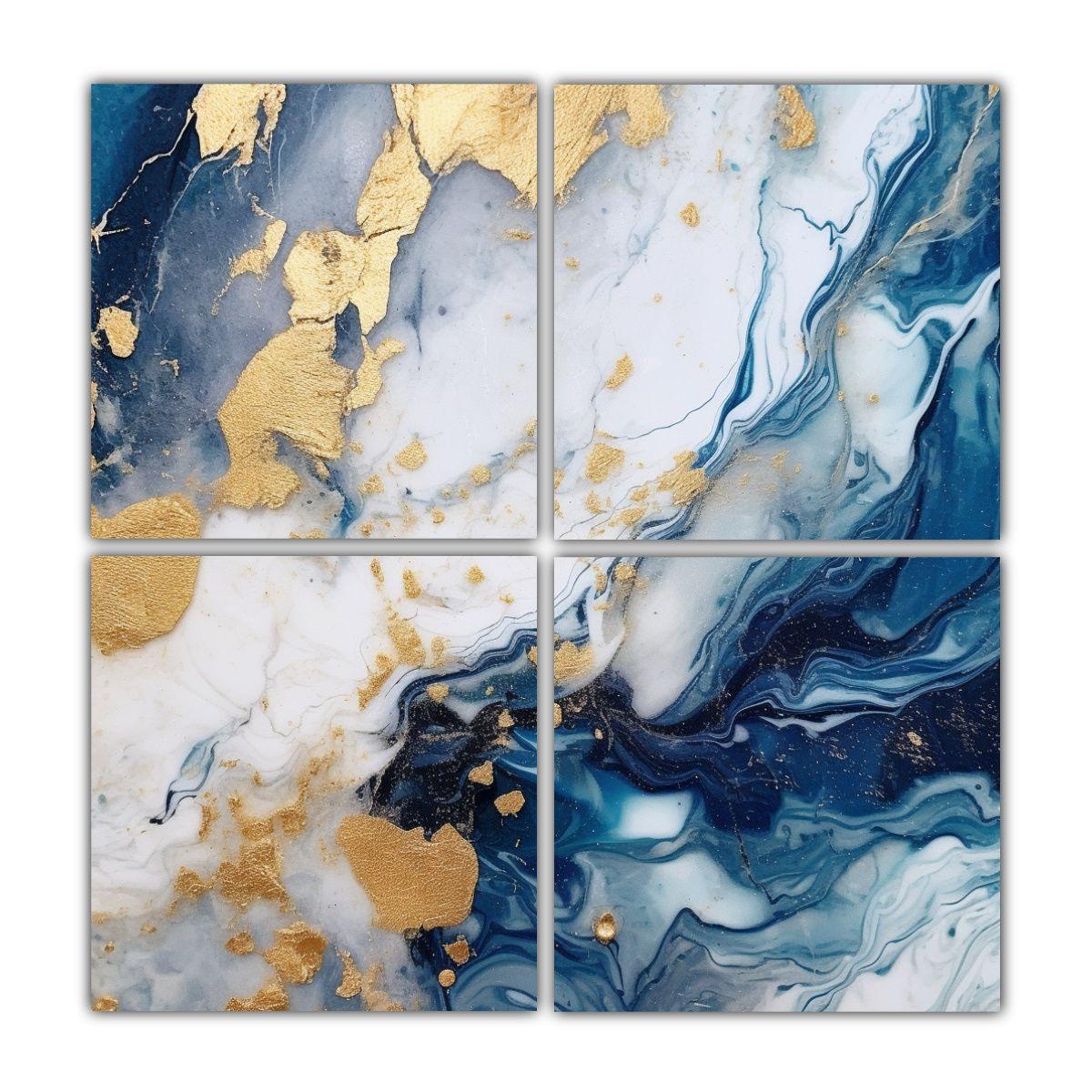 Lienzos Decorativos Abstractos Combinación 140x140 Cm-0