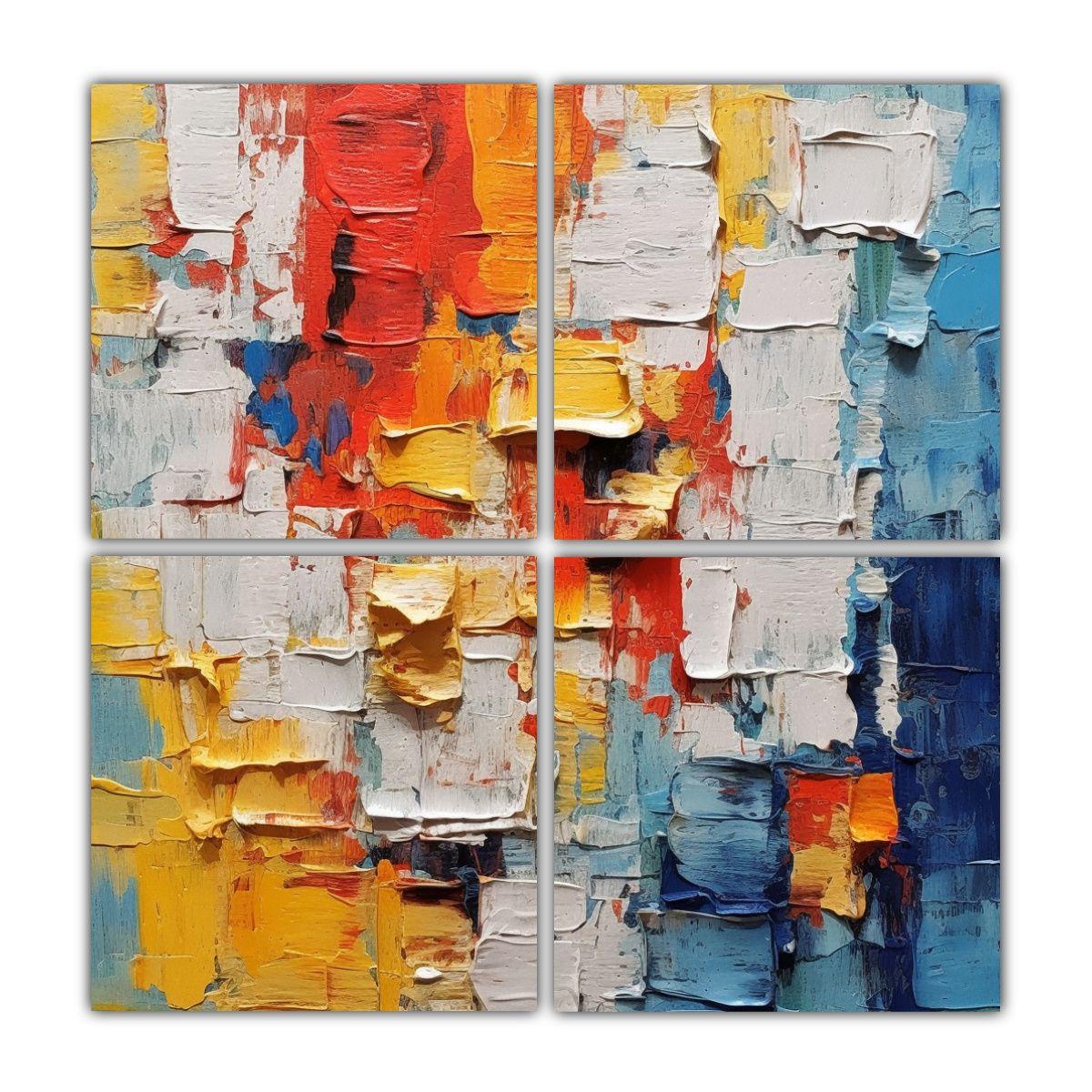 Pinturas Abstractas De Pared Con énfasis En 160x160 Cm-0