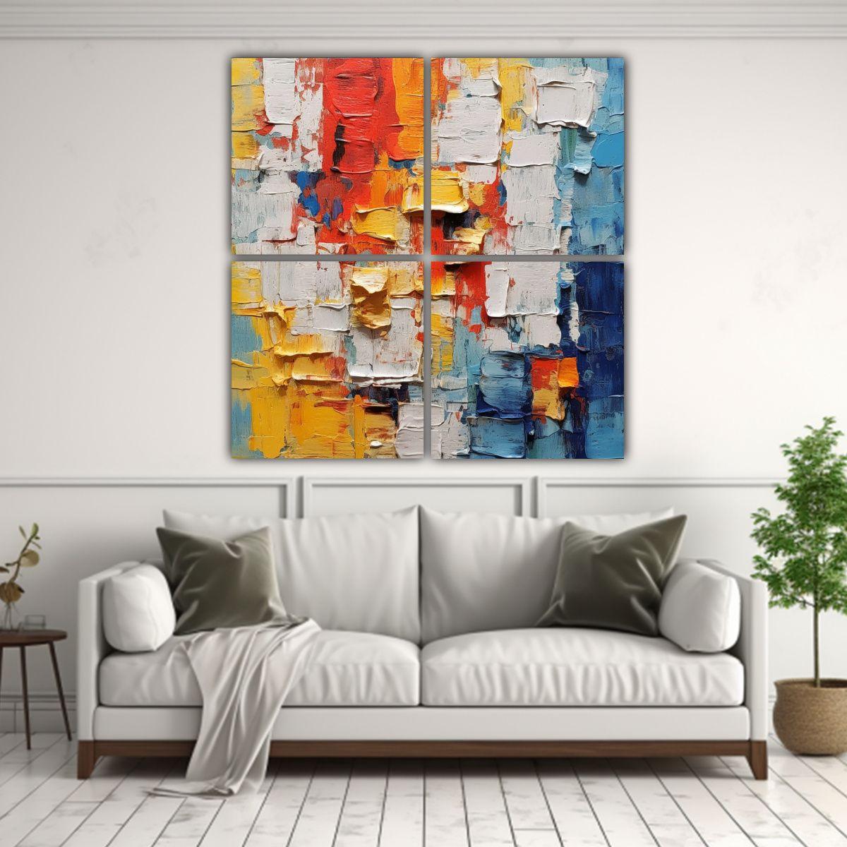 Pinturas Abstractas De Pared Con énfasis En 160x160 Cm-2