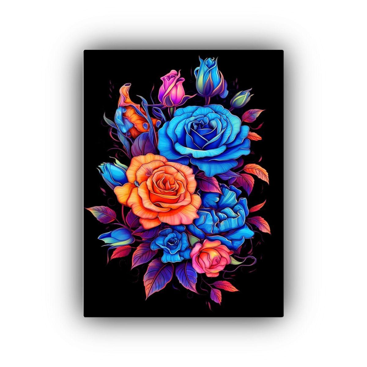 Cuadro Inspiración Personalidad Floral Con Rosas 30x45cm-0