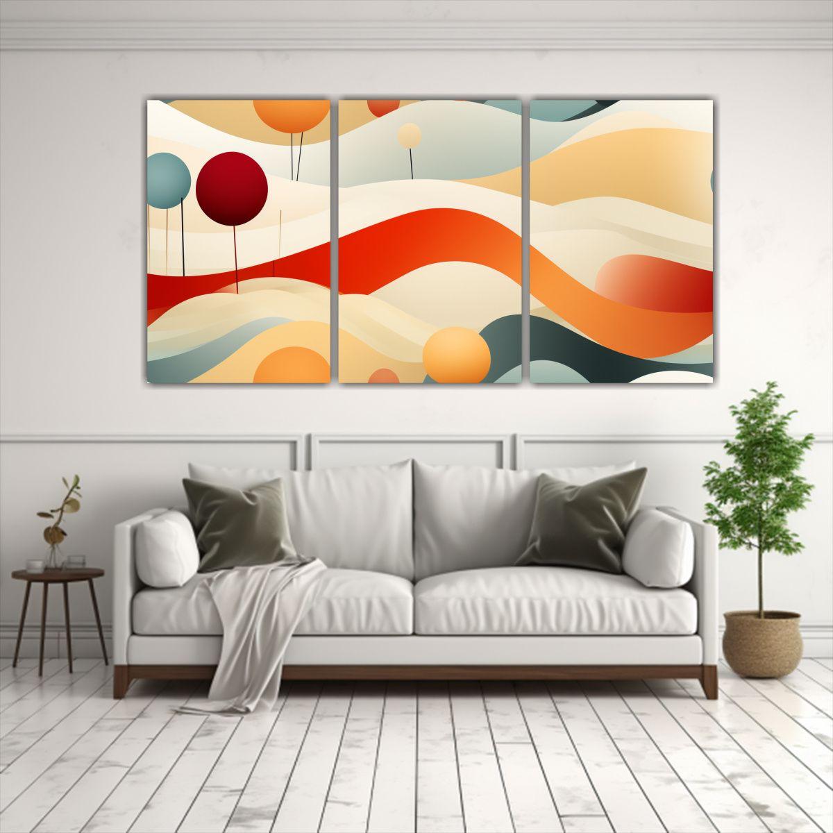 Set De 3 Telas En Bastidor Con Imagen 60x30 Cm-2