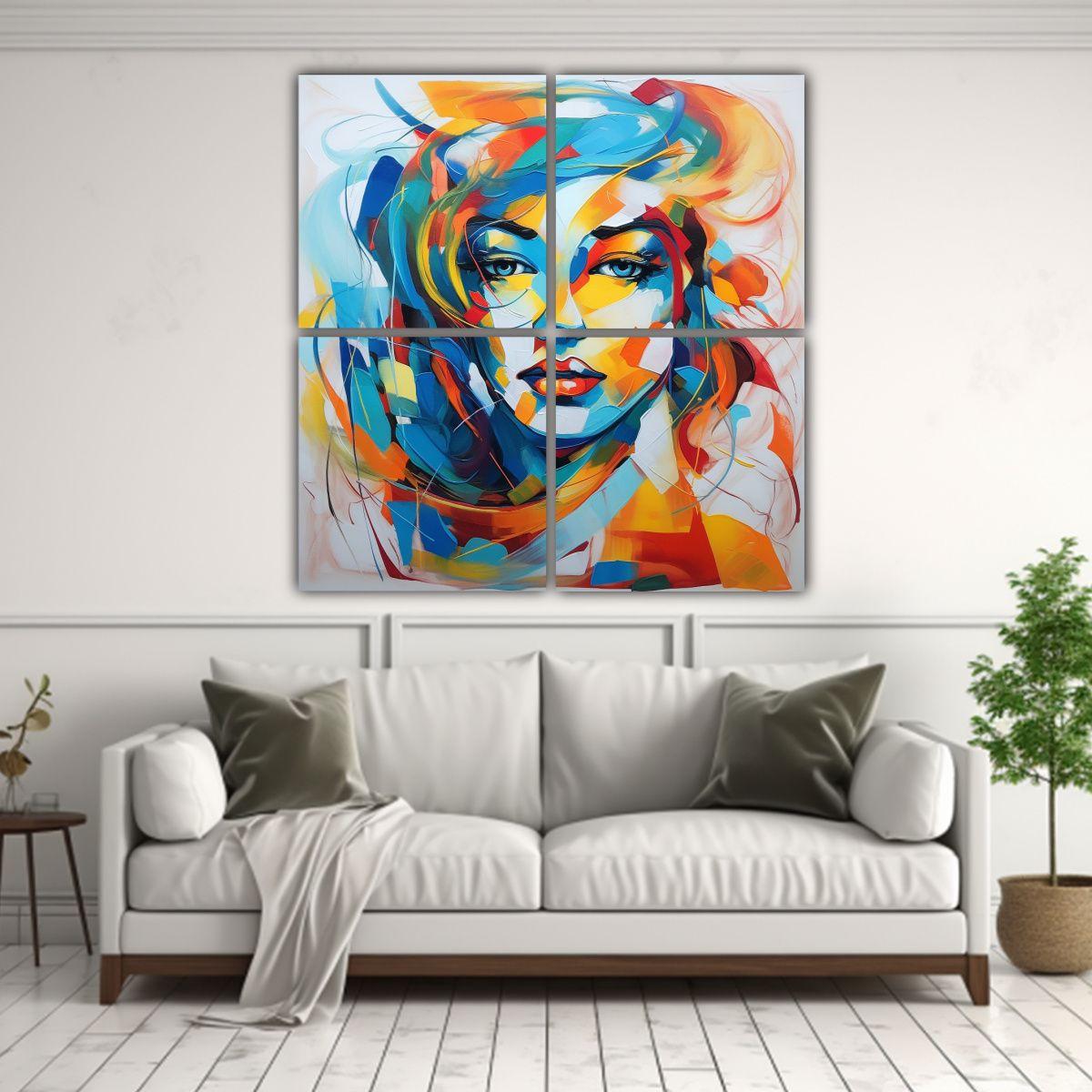 Cuadro Movimiento Gama De Colores 118437 120x120 Cm-2