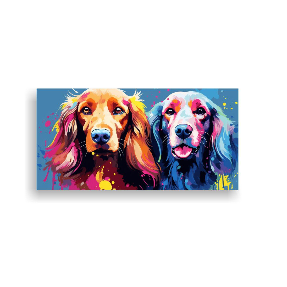 Cuadros Decorativos Escena De Setters En Colores 100x50cm-0