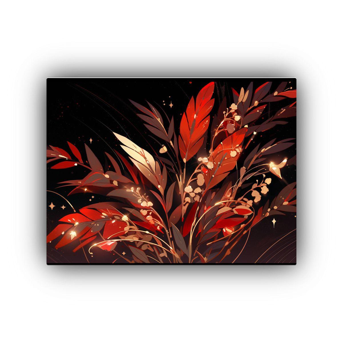 Pinturas Decorativas En Estilo Neonoir Con Formación En Roj 65x50cm-0
