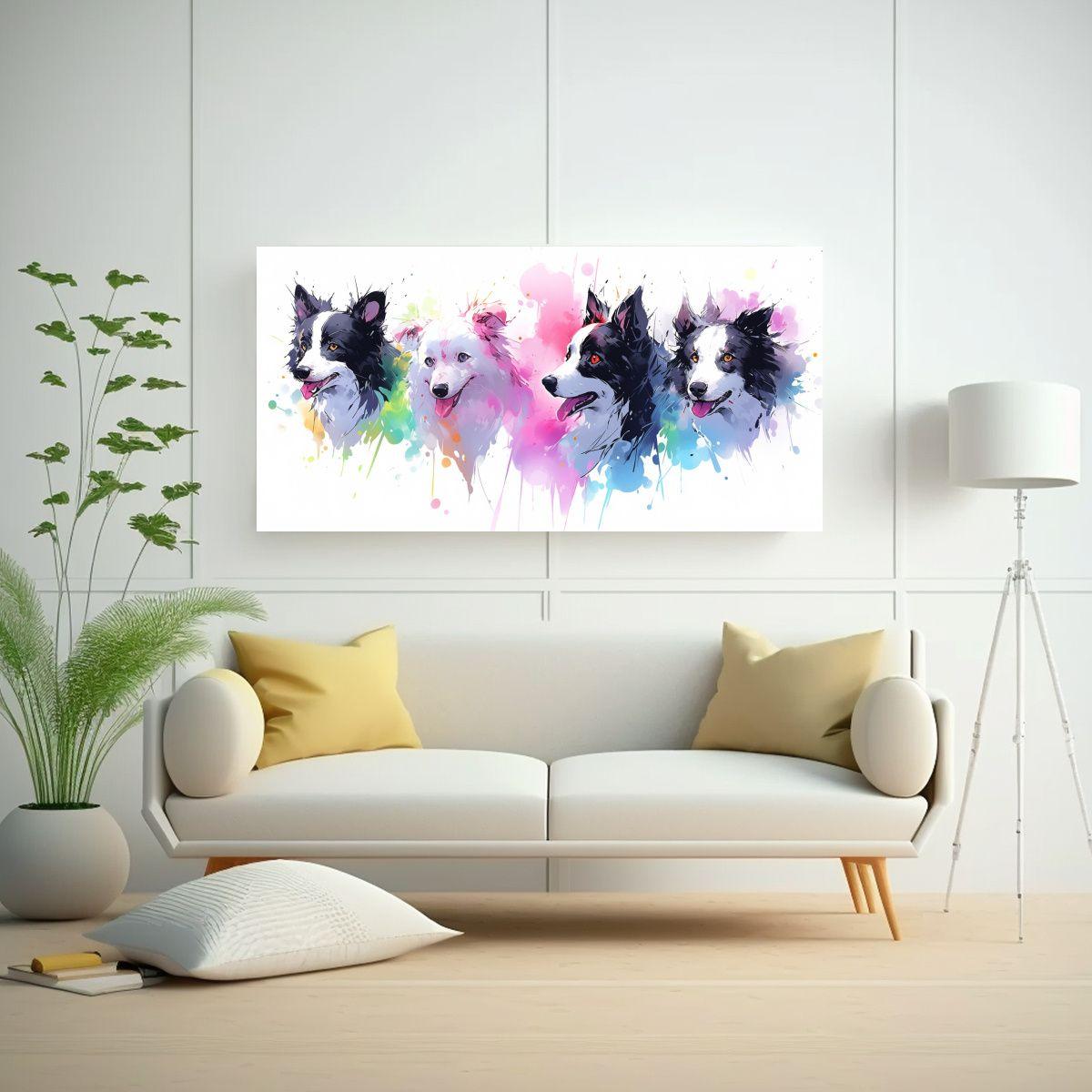 Cuadros Decorativos De Perros Pastores Y Collies E 60x30cm-2