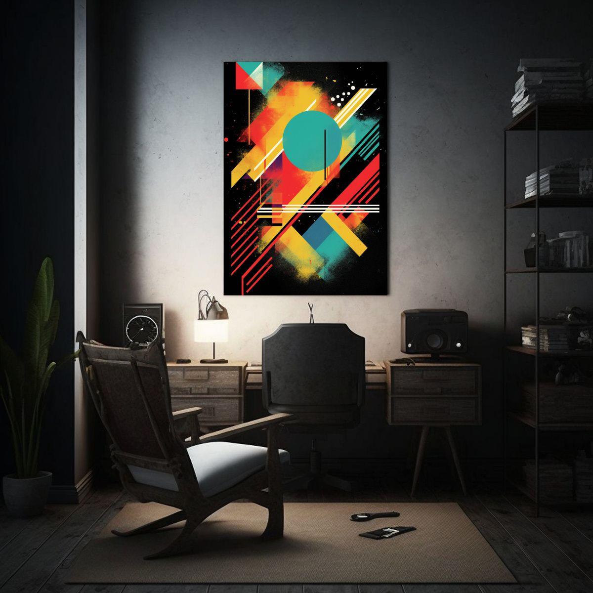 Lienzo Cuadro Street Art Abstracto Estilo Retro 60x90 Cm-2