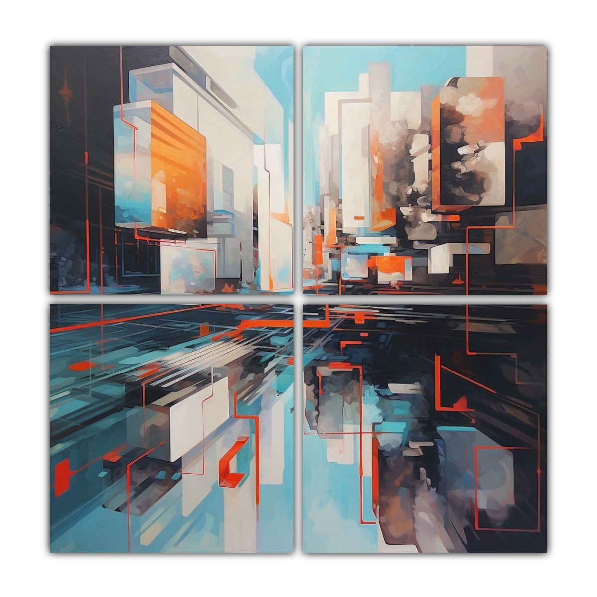 Visión Intensa Del Patrón En Este Arte En Lienzo 200x200 Cm-0