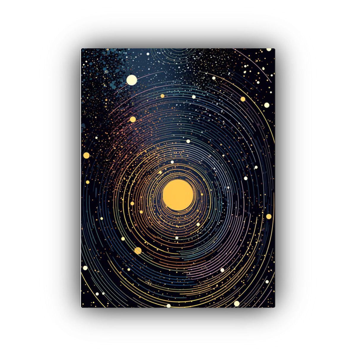 Cuadro Abstracto Motivo Universo Interestelar Estilo Paula S 40x50cm-0