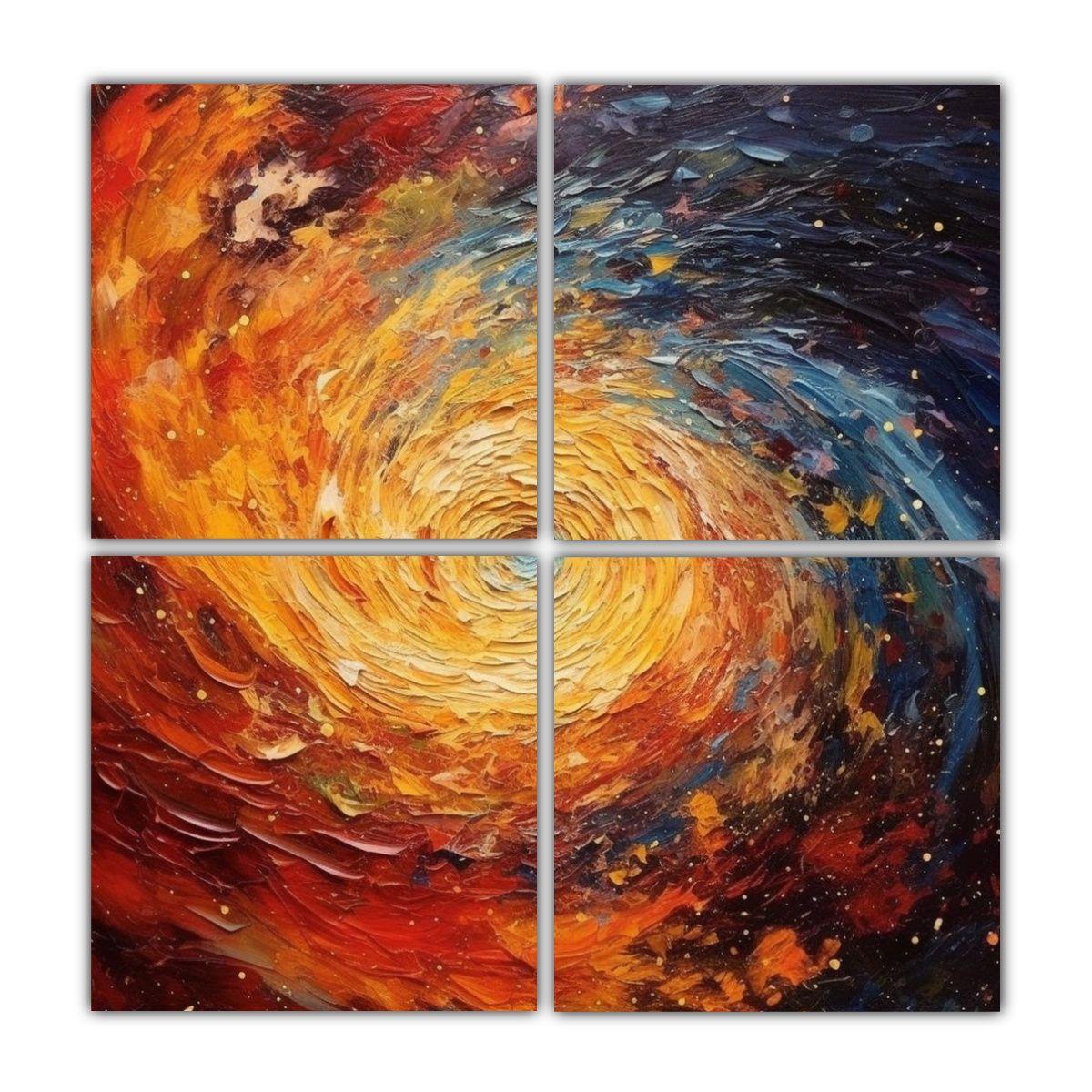 Artes Acuarela Abstracta Para Oficina: 40x40 Cm-0
