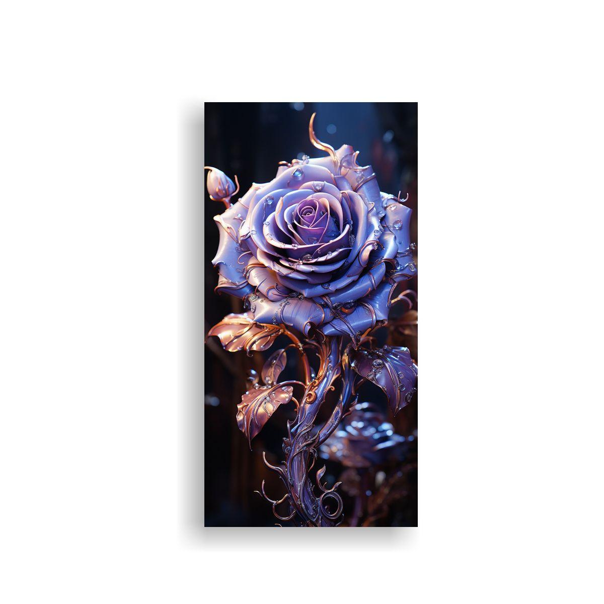 Cuadro Movimiento Mural Rosa Venenosa De Fondo 70x140cm-0