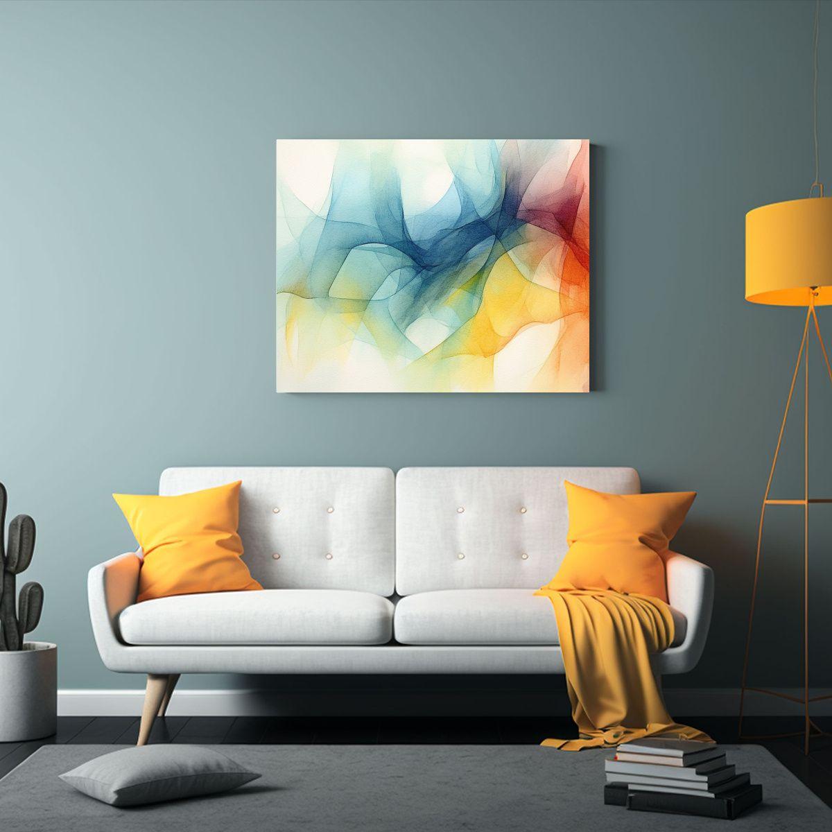 Cuadro Abstracto En Lápiz: Transición De Degradado En Arte 90x60cm-2