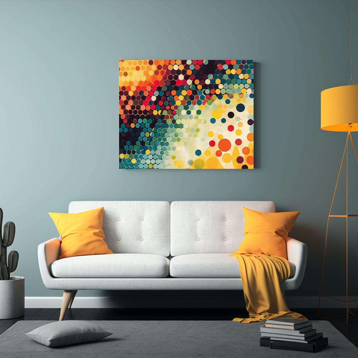 Cuadros En Lienzo Acuarela Estilo Retro Vibrante Tapestry De 40x30cm-2