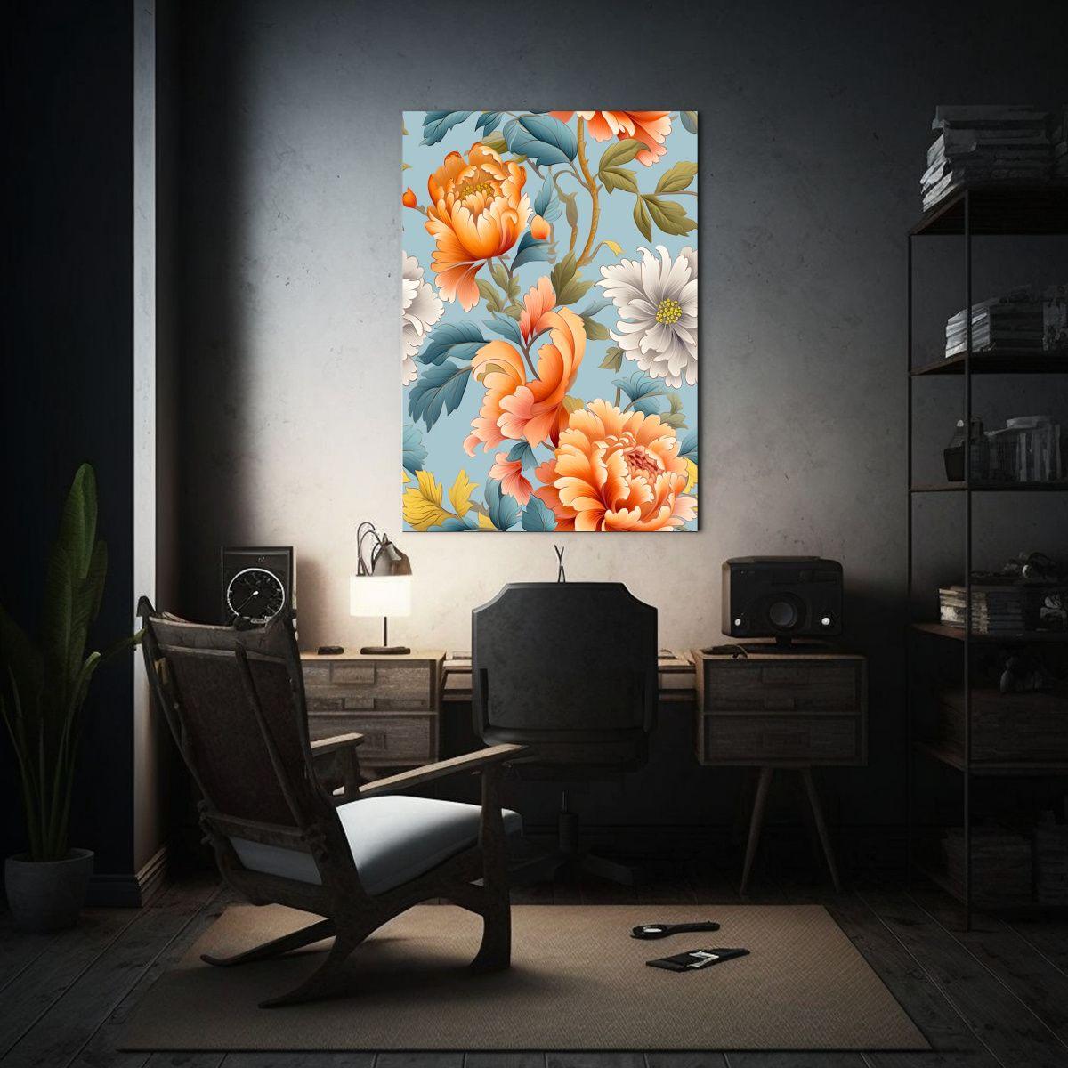 Cuadro Imagen Relieve De Flores Y Patrones 30x45cm-2