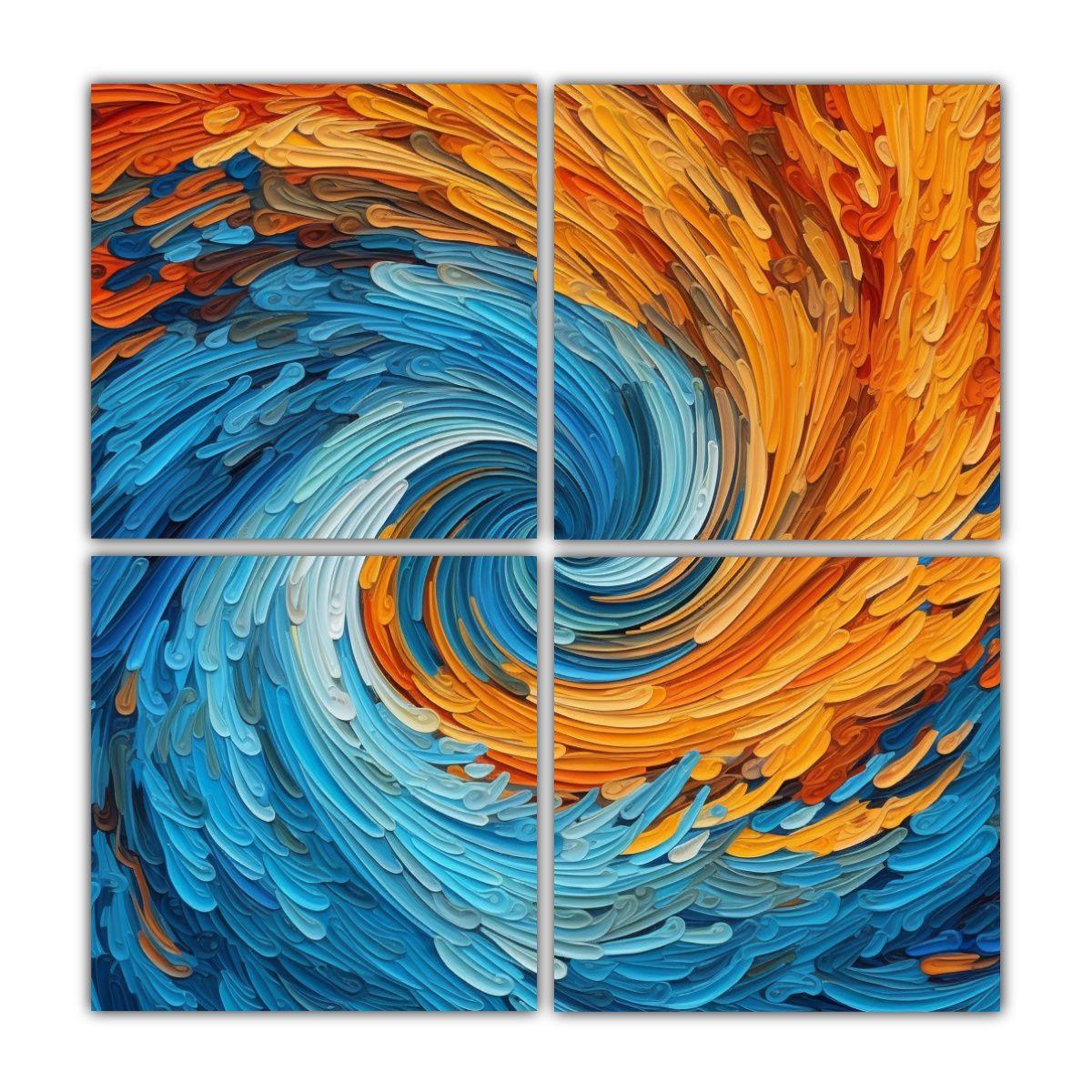 Pinturas Abstractas De Estilo Psicodélico Con 160x160 Cm-0