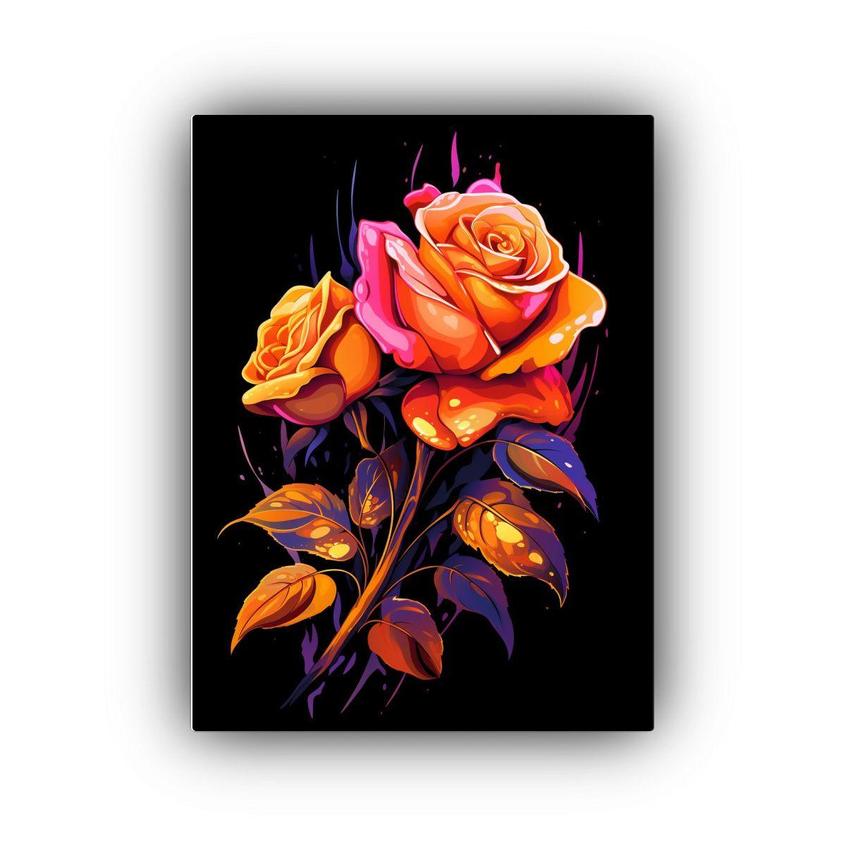 Cuadro De Lienzo Elegante De Alta Calidad: Rosas 80x120cm-0