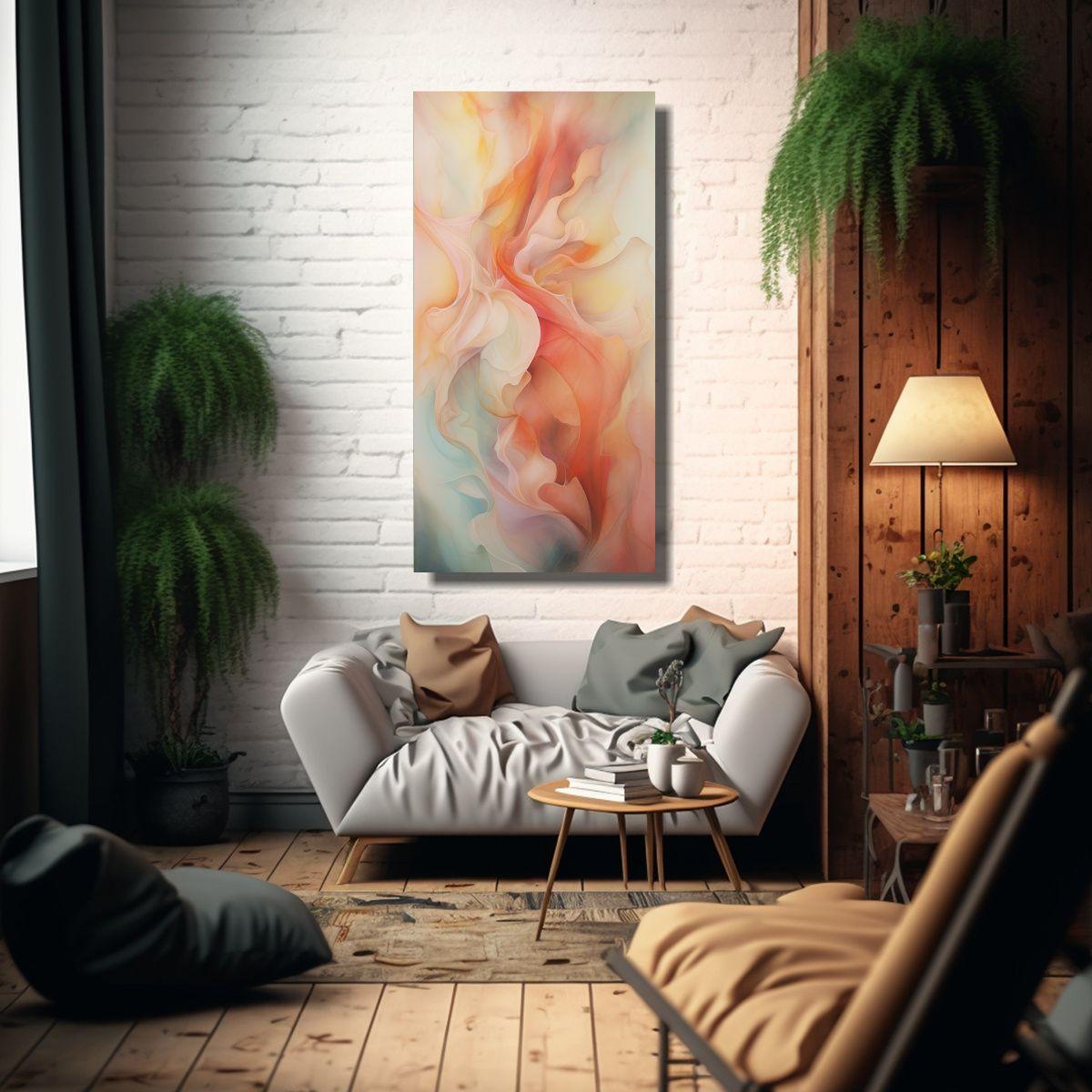 Cuadro Moderno Adorno Patrones Abstractos Girando 60x120cm-2
