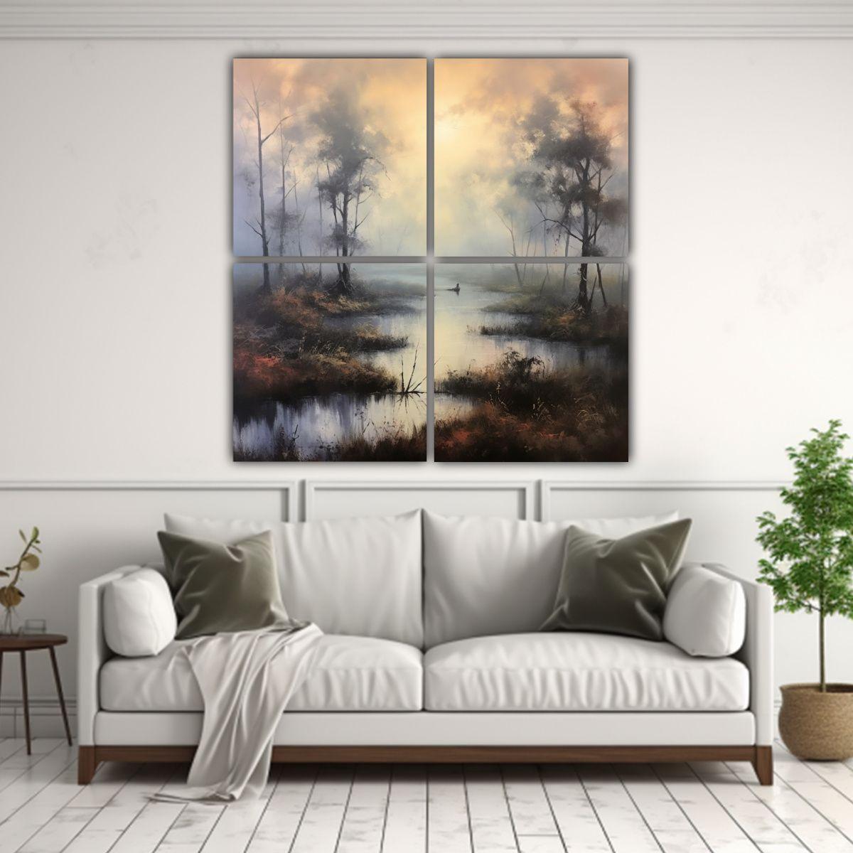 Pintura Decorativa única En óleo Sobre Lienzo 200x200 Cm-2