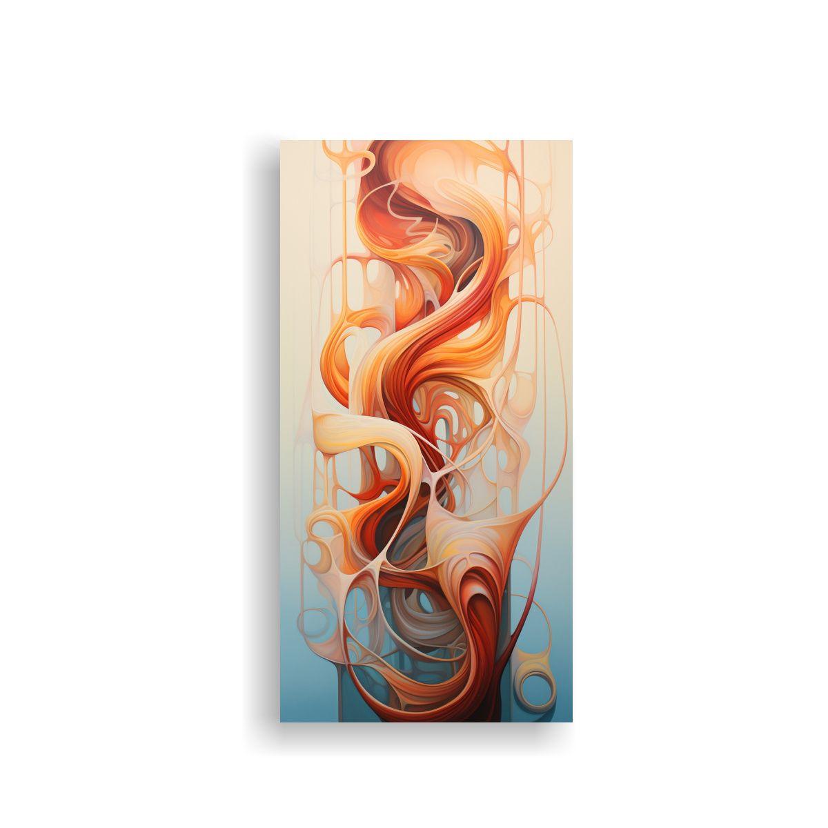 Cuadro Abstracto Conexiones Intenso Y Líneas 60x120cm-0
