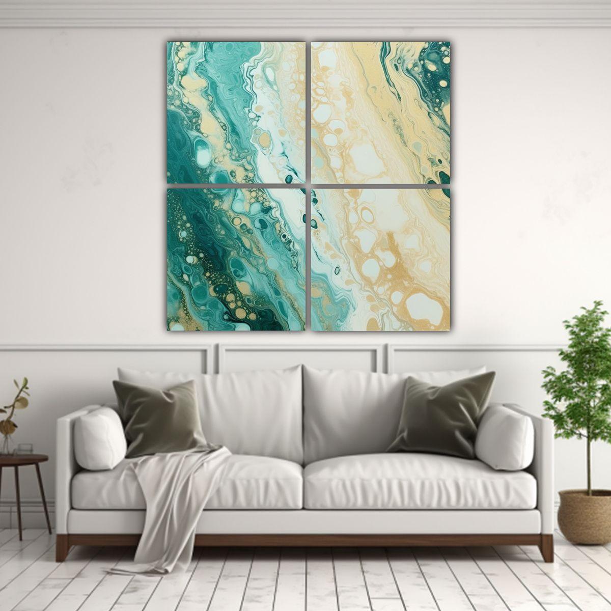 Cuadros Modernos: Composición Equilibrada Resina 160x160 Cm-2