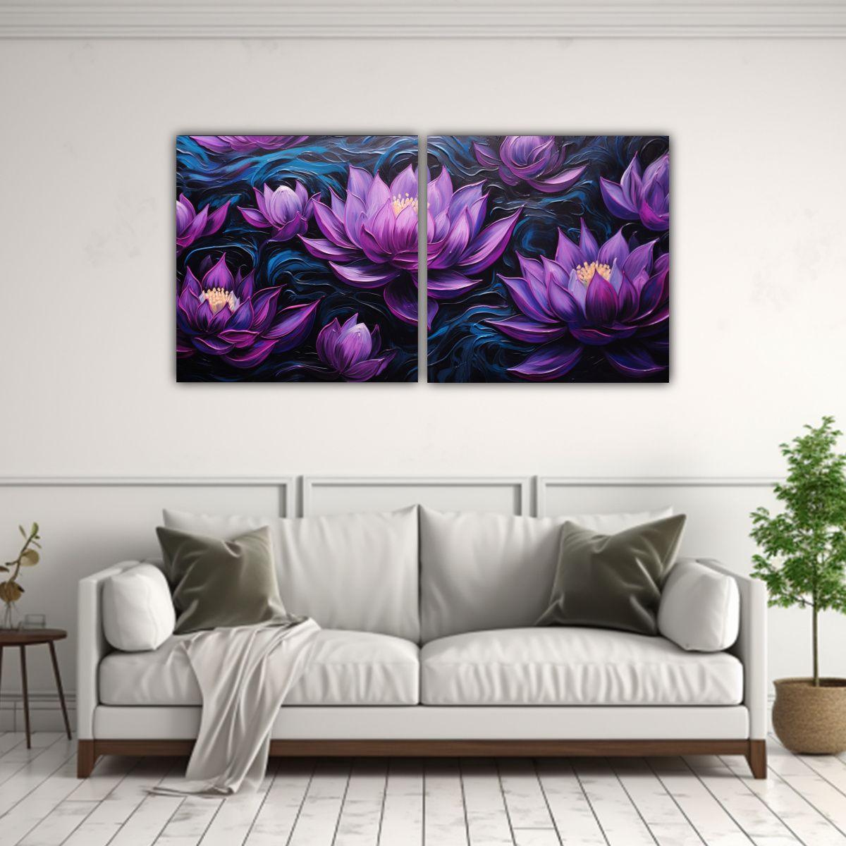 Cuadro Luminoso Vintage De Dos Cuadros Estilo 160x80 Cm-2