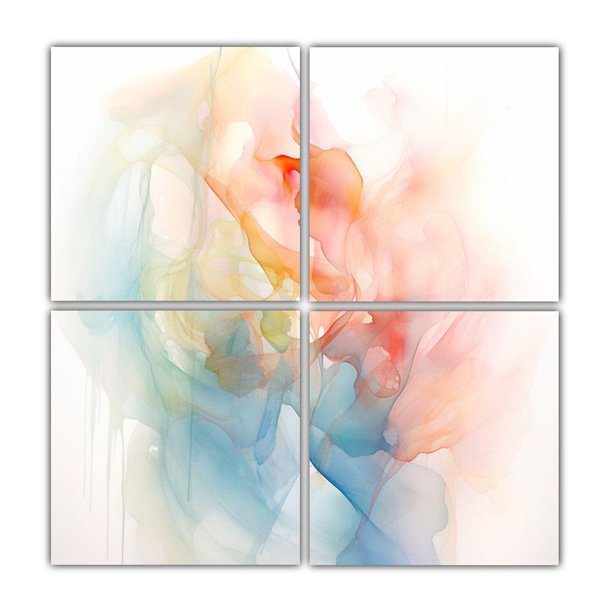 Pinturas Decorativas De Cuatro Artes: Diseño 100x100 Cm-0