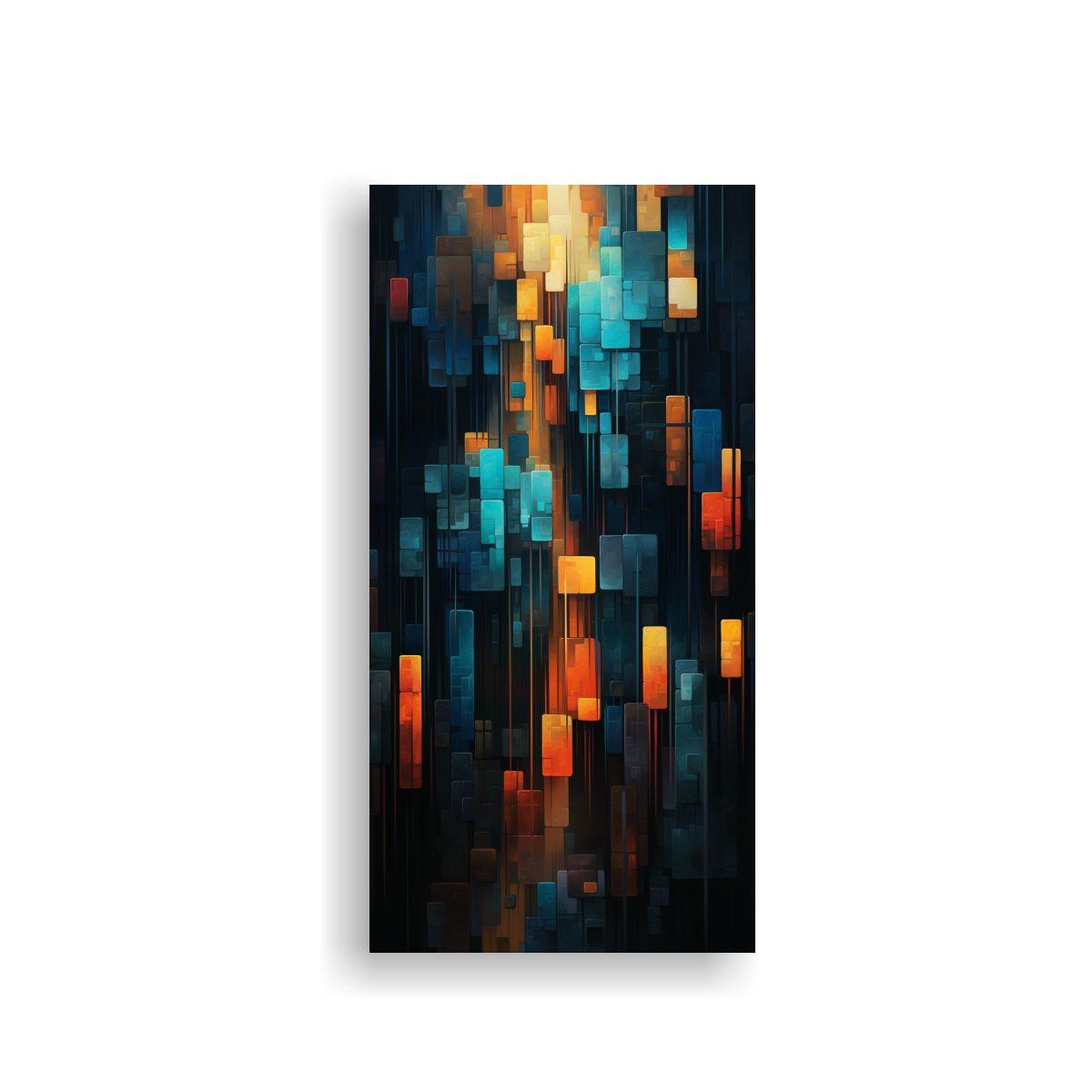 Pinturas Abstractas En Bastidor: Concepto Visual 20x40cm-0