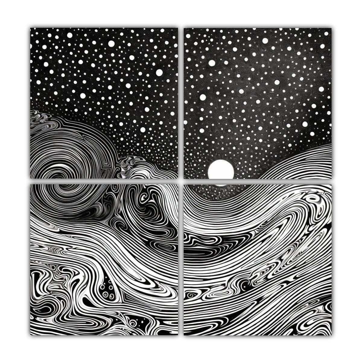 Pinturas Decorativas De La Línea De Arte De 180x180 Cm-0