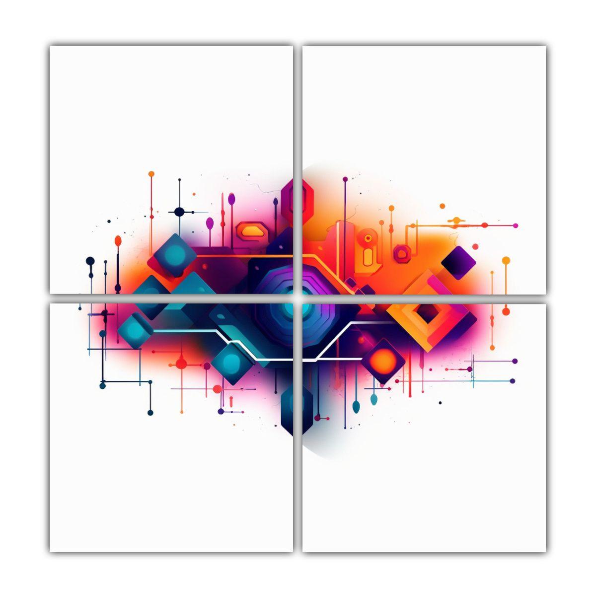 Cuadro Lienzo Abstracto Para Programa 100x100 Cm-0
