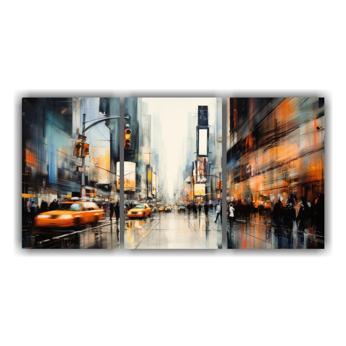 Cuadros De Diseño De Dos Lienzos Arte Urbano: 150x75 Cm-0