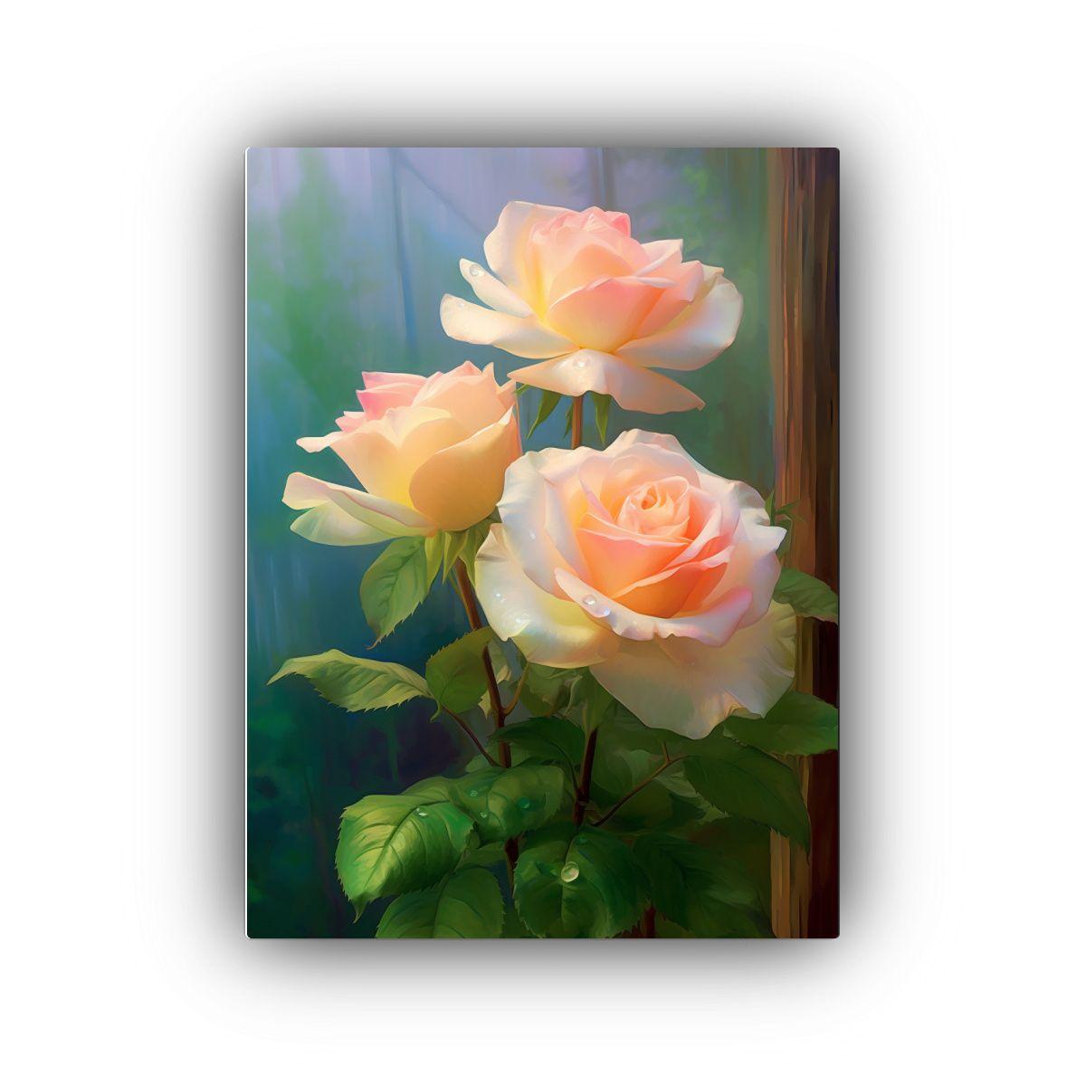 Pintura Decorativa De Acuarela Con Tres Pequeñas 40x50cm-0