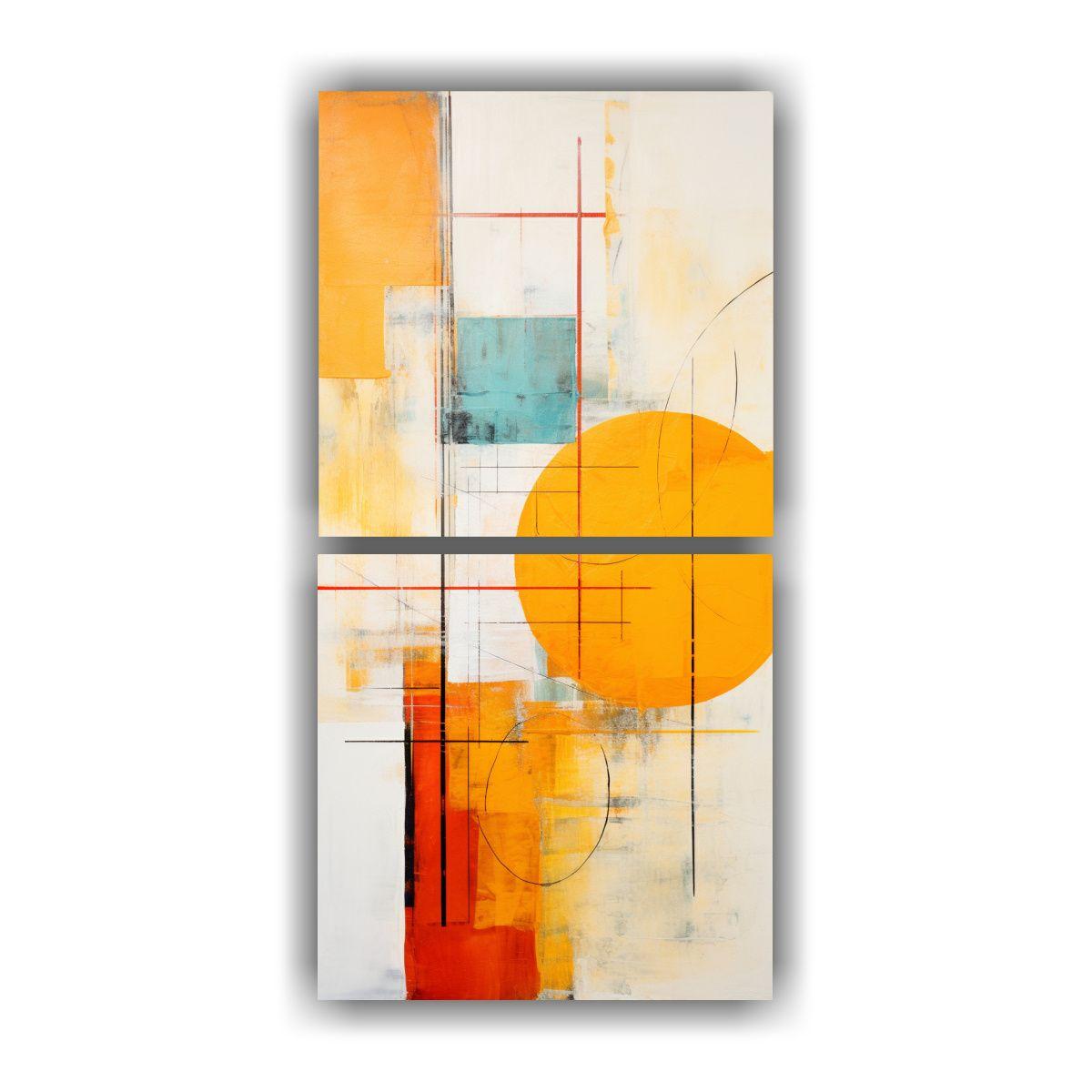 Dos Telas En Bastidor Composicion Para Cocina 20x40 Cm-0