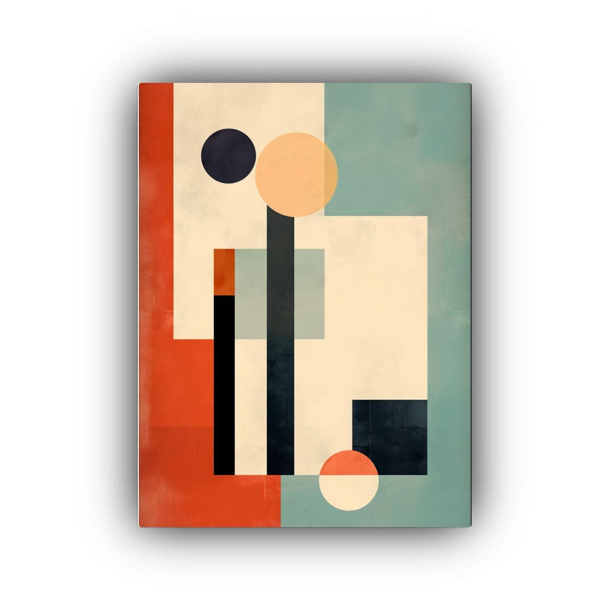 Pintura Decorativa De Forma Geométrica Colorida 40x60cm-0