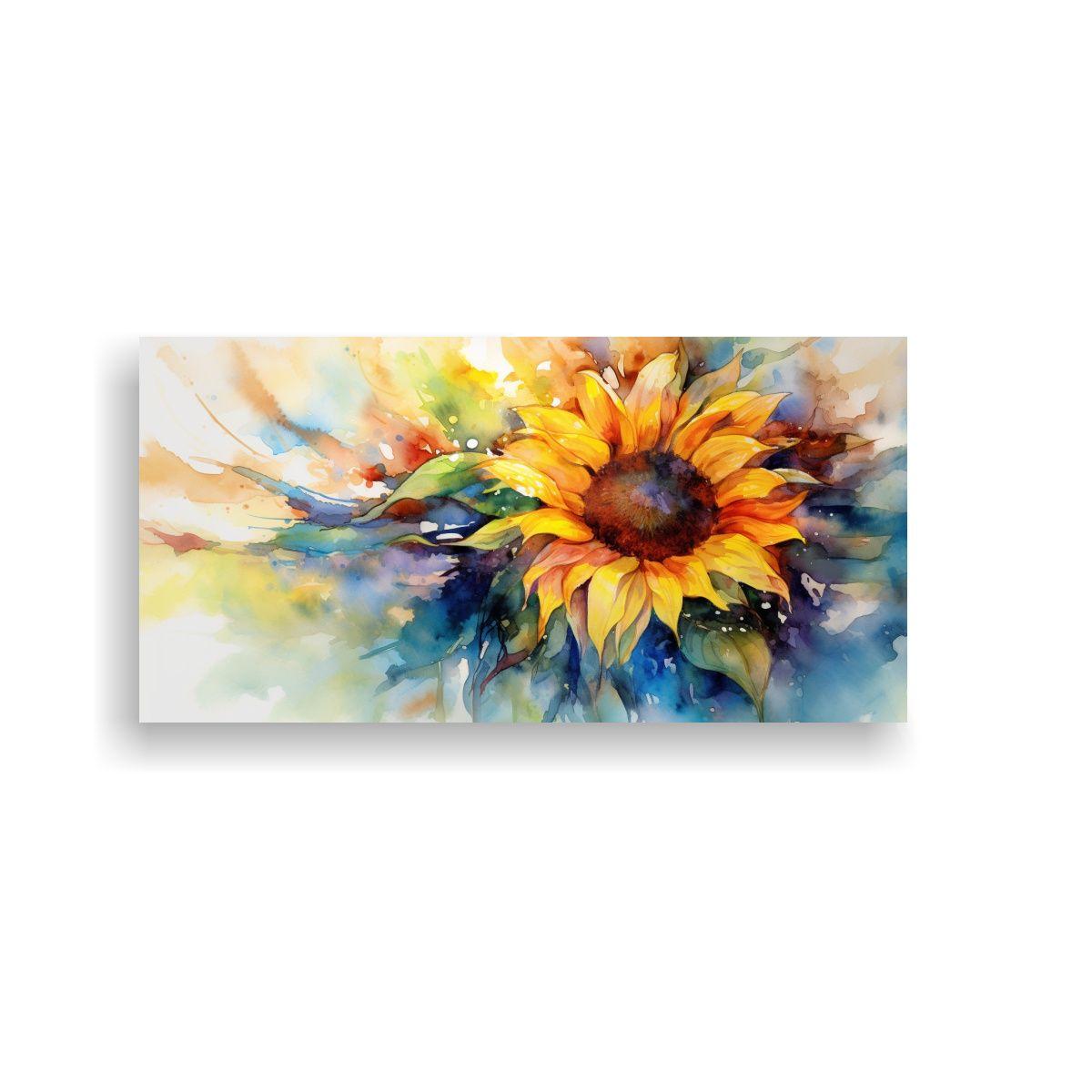 Pinturas Decorativas Sol Girasol Acuarela Estilo 160x80cm-0