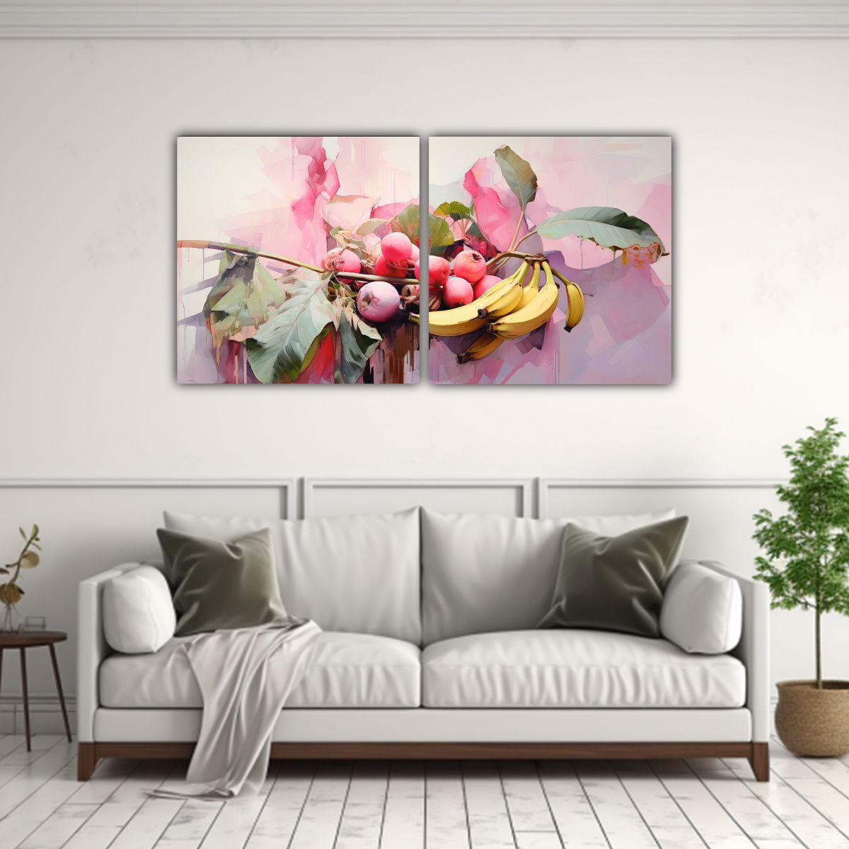 Obra Maestra Lienzo Cuadro De Un Árbol De Banana 120x60 Cm-2