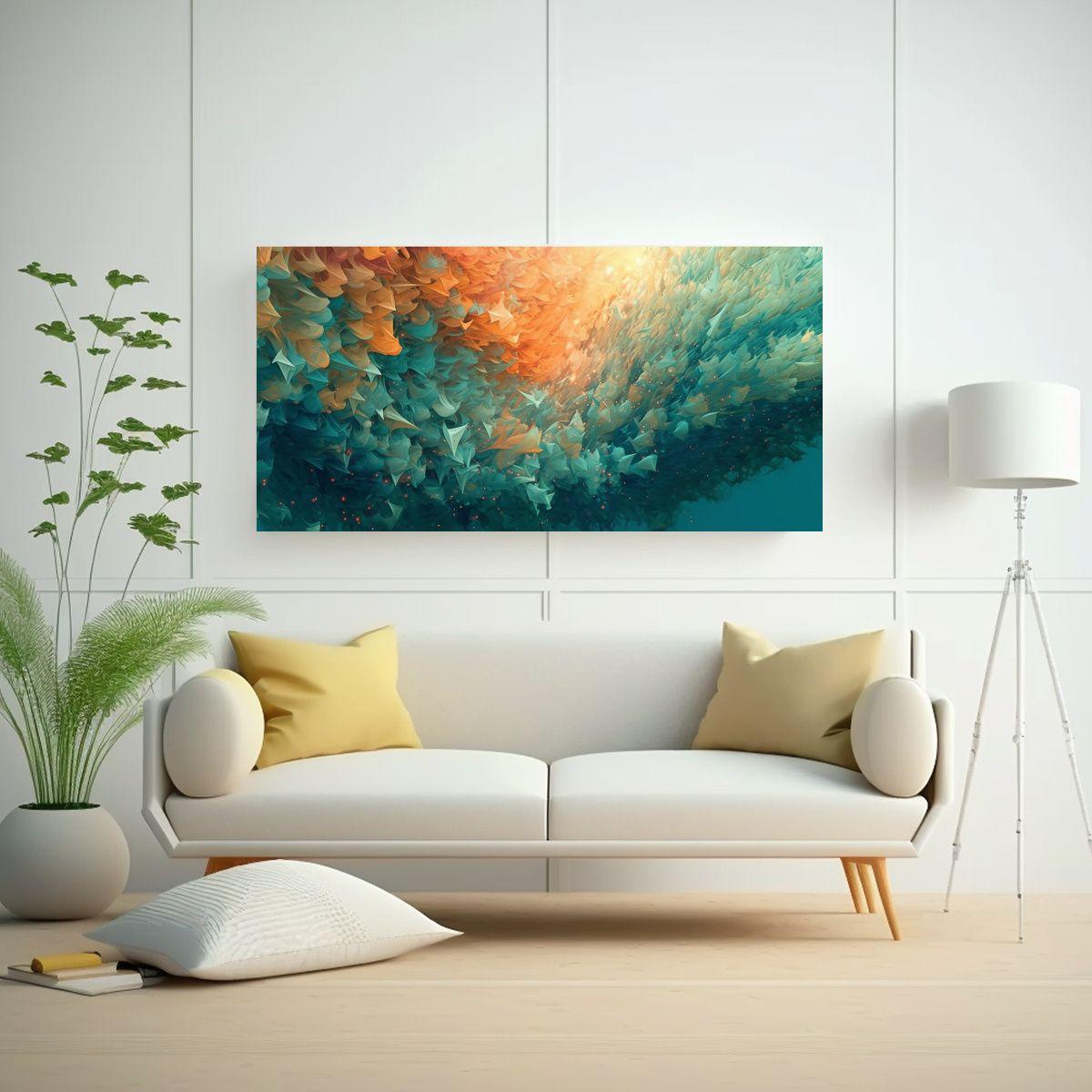 Cuadro Decorativo Simetría Fractal Universo 120x60cm-2