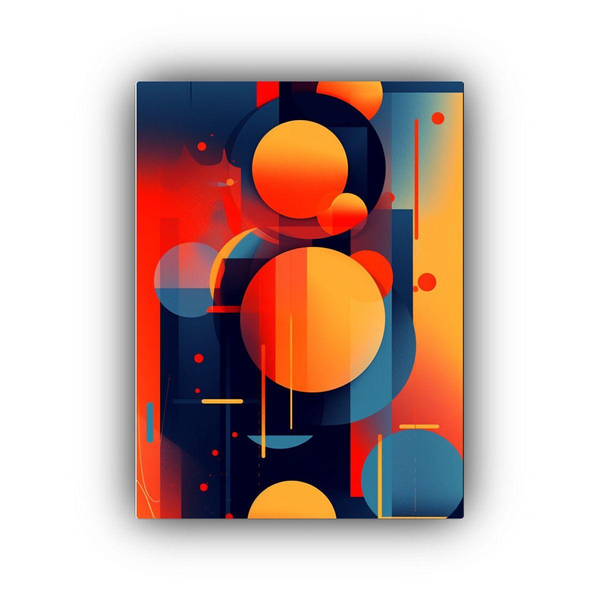 Mural Abstracto En Lienzo Al Estilo Digital Como Decoración 30x45cm-0
