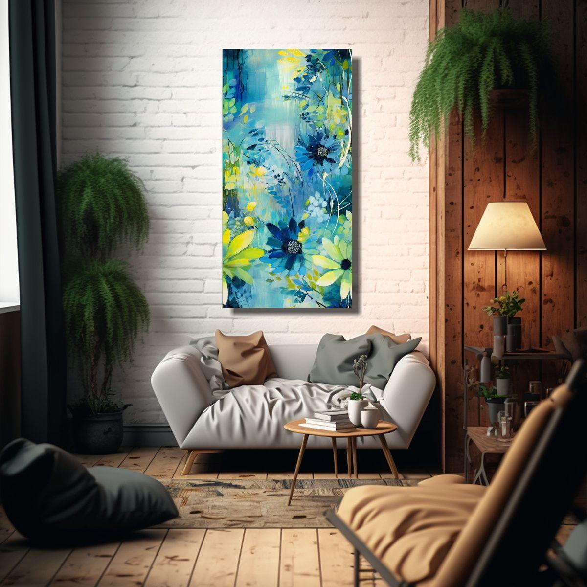 Pintura Decorativa Abstracta Con Patrón Moderno 70x140cm-2