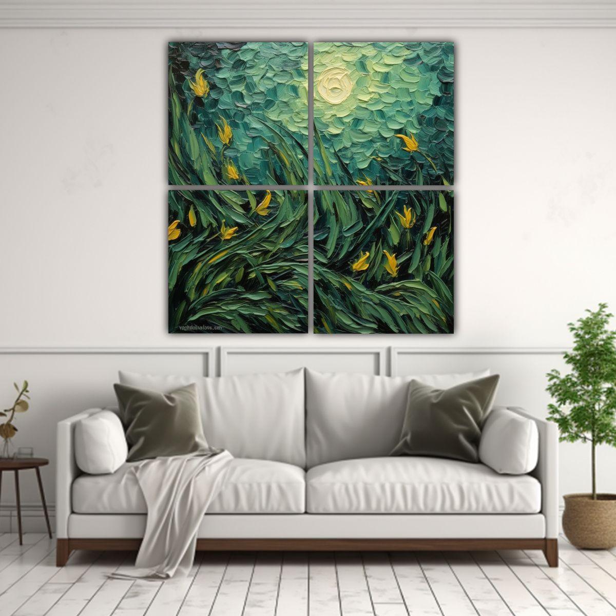 Cuatro Cuadros Concepto Protagonismo: Arte 200x200 Cm-2