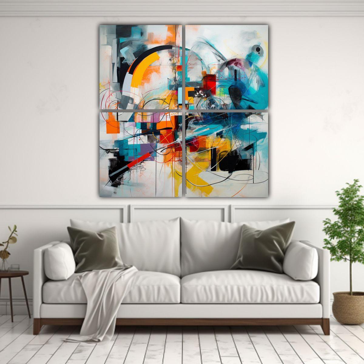 Cuadro Conceptual De Cultura Como Una Pintura 60x60 Cm-2