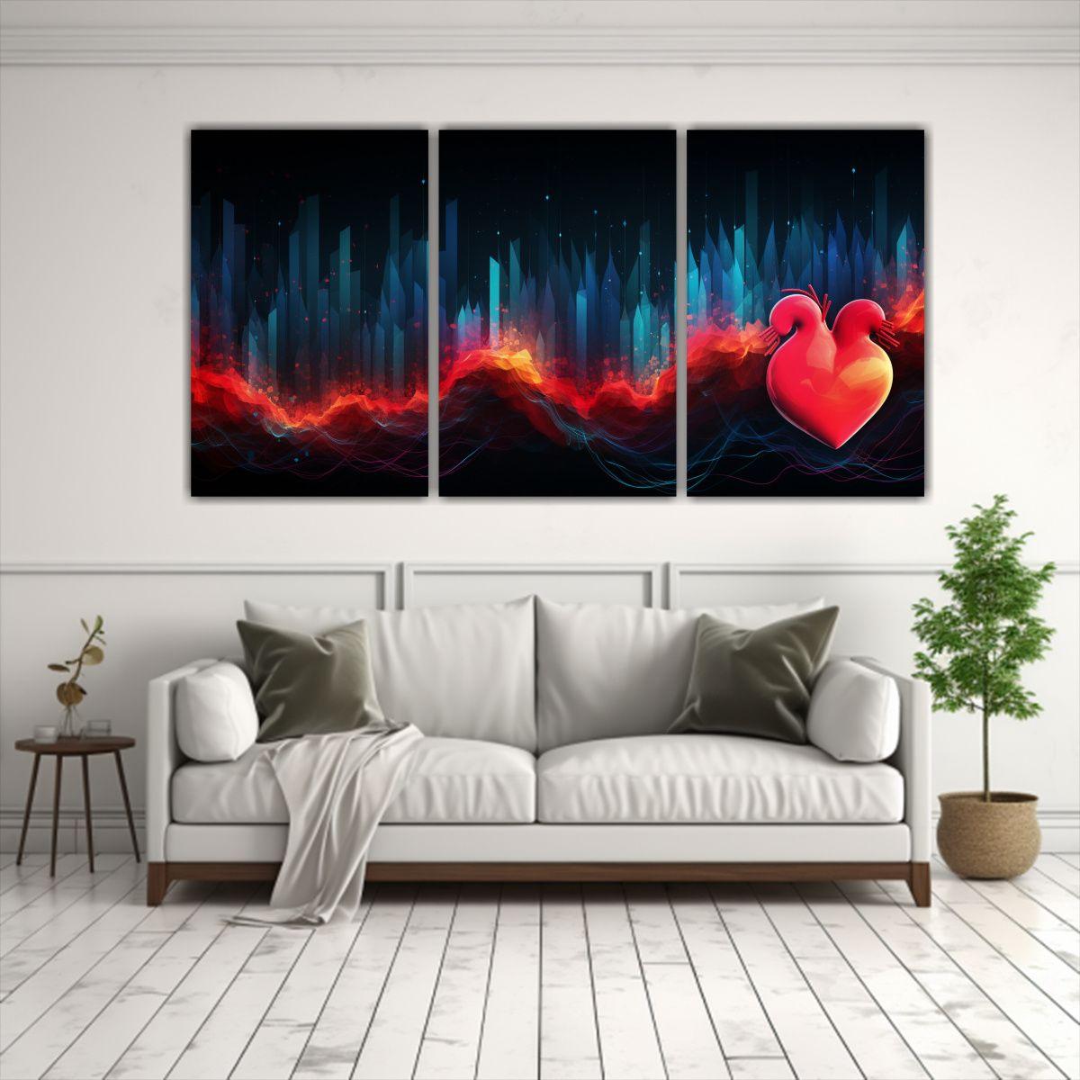 Cuadro Decorativo Con Representación Abstracta 150x75 Cm-2